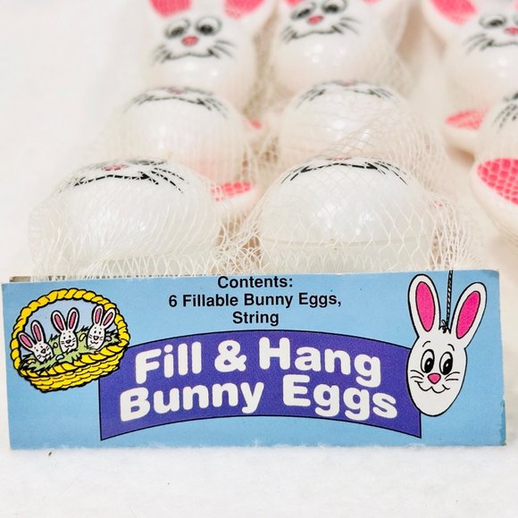 Vintage Fill & Hang Plastic Bunny Eggs - 2 Packs (12) - Picture 4 of 5
